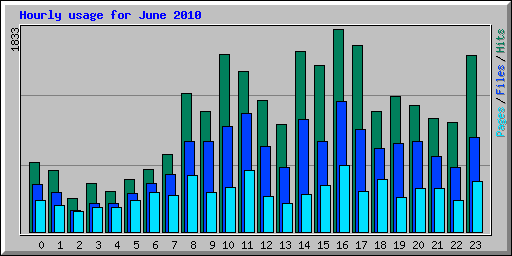 Hourly usage for June 2010